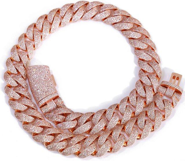 ESKEEM Halskette, Roségold, Zirkonia, Diamant, Unisex - Bild 1