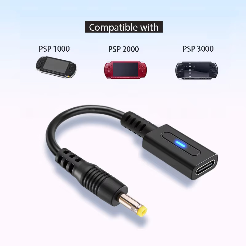 OULLX USB-C Ladekabel für PlayStation PSP 1000 2000 3000 Controller in Schwarz - Bild 2