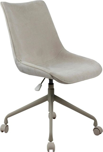 Mömax Drehstuhl Louis in Beige mit Stoffbezug und Rollen, B/T/H: 53 x 63 x 90-100 cm - Bild 1