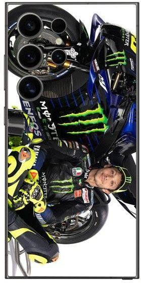 Samsung Galaxy S25 Ultra Schutzhülle Valentino Rossi Monster Energy Yamaha Design in Schwarz - Bild 1