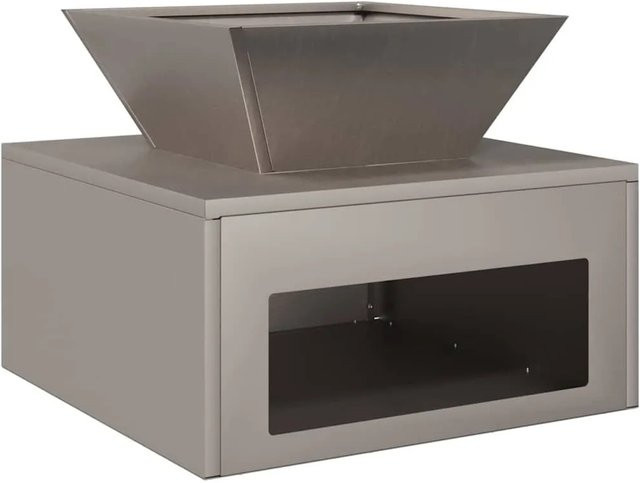 vidaXL Feuerstelle aus Stahl in Rost-Optik, B/T/H: 50 x 50 x 40 cm - Bild 1