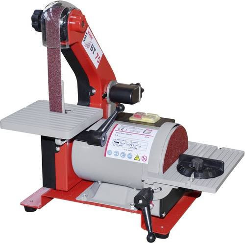 Holzmann BT75 Band- und Tellerschleifer in Rot/Grau mit 250W und 125mm Schleifscheibe - Bild 1