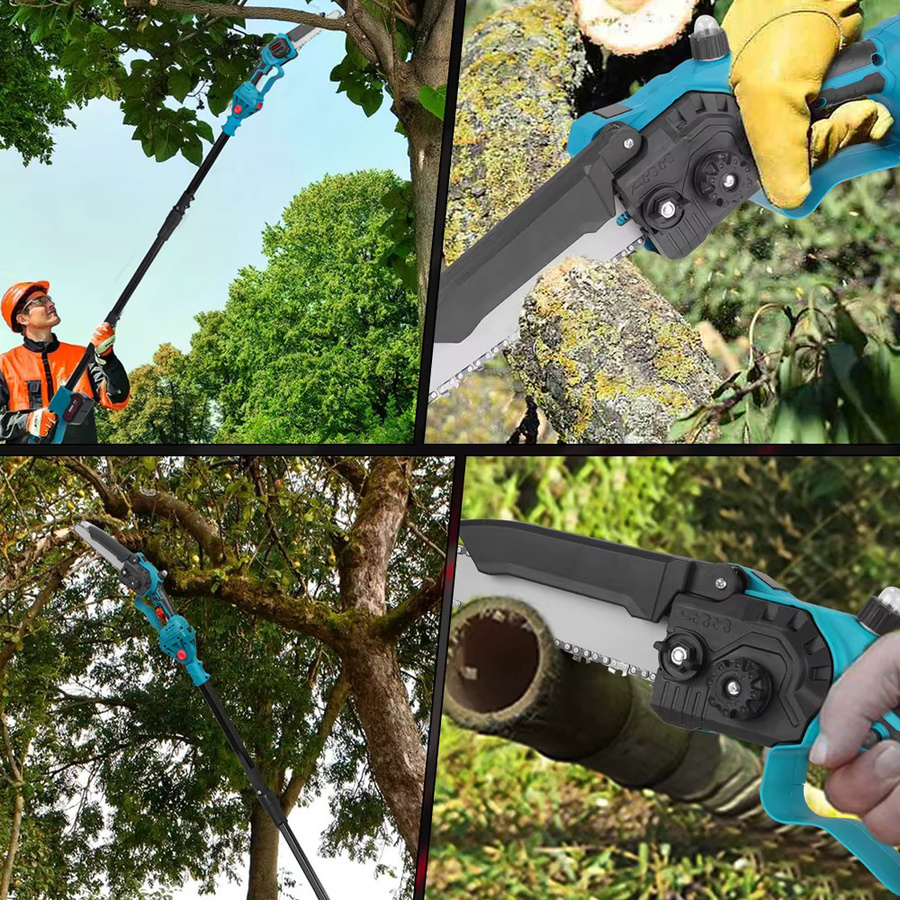 ONEVAN Elektrische Astsäge mit 8 Zoll Bürstenlosem Motor und 40 cm Teleskopstange für Makita 18V LXT Akkus, Mehrfarbig - Bild 4