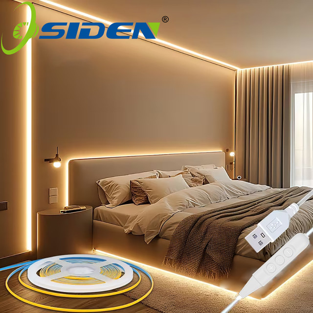 OSIDEN COB Flexibler LED-Streifen mit 320 LEDs, Weiß, USB-Schnittstelle, DC 5V, ideal für TV-Hintergrundbeleuchtung, Schlafzimmer und Küche - Bild 1