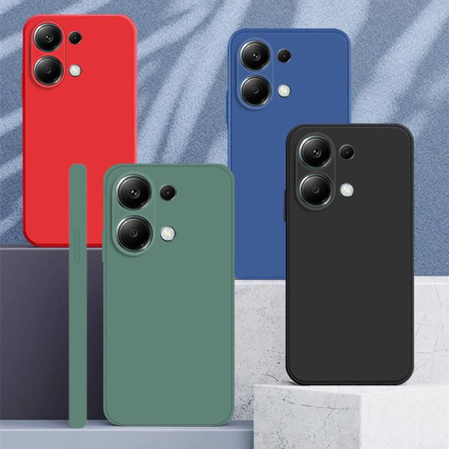Schutzhülle aus weichem Flüssigsilikon für Xiaomi Poco M6 Pro 4G und Poco M6 Pro in Pink - Bild 1