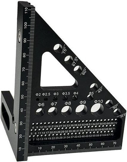 ProTool Haven Multi Winkel Mess Lineal aus Aluminiumlegierung in Schwarz für Holzbearbeitung und DIY Gehrungsprojekte - Bild 1