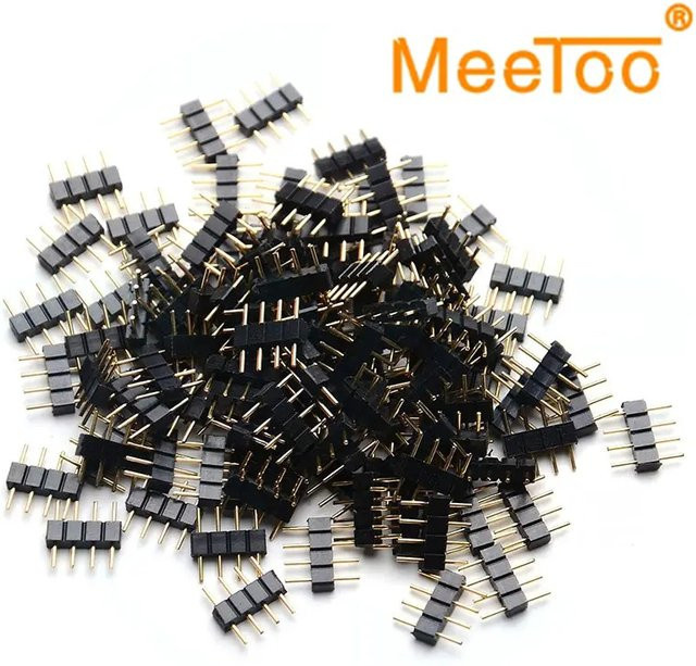MeeToo LED-Stecker-Adapter 4-polig männlich für RGB 5050 3528 2835 LED-Streifen - Bild 1