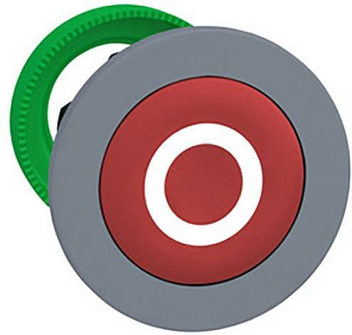 Schneider Electric ZB5FA432C0 Drucktaster-Frontelement aus Kunststoff in Rot und Grau, bündig montiert - Bild 1