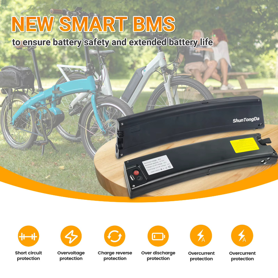 Carrera Scimitar E-Bike Batterie in gebogener Form für City-Bikes, 36V, Farbe: Schwarz - Bild 5