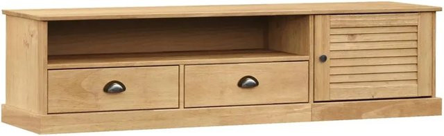 vidaXL TV-Schrank VIGO aus Massivholz Kiefer in Braun mit Jalousie-Design, B/T/H: 156 x 40 x 40 cm - Bild 1