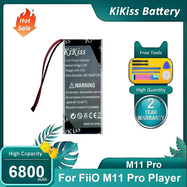 FiiO Ersatz-Akku für M11 Pro und M11 Pro Player, 6800 mAh, Schwarz - Bild 1
