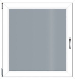 RORO Kunststoff-Fenster KOMFORT B70 in Weiss mit Klarglas, Breite: 75 cm, Höhe: 80 cm - Bild 1