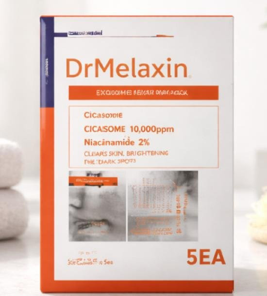 Dr.Melaxin Exosome Repair Gesichtsmaske, 5 Blätter, Niacinamid, Kollagen, Panthenol - Bild 1
