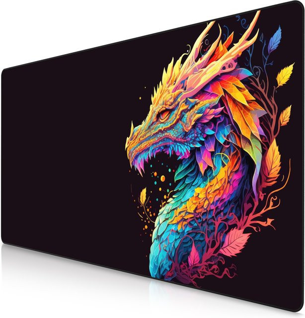 Titanwolf Gaming Mauspad XXXL Color Dragon, Speed Gaming Mousepad in Multicolour, B/T: 120 x 60 cm - Bild 1