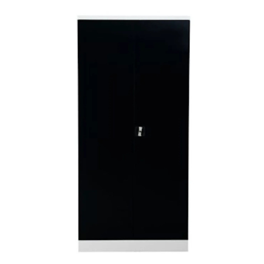 PROREGAL Stahlschrank Bee mit 4 Fachböden und Schließsystem in Weiß und Schwarz, H x B x T: 195 x 92 x 42 cm - Bild 2