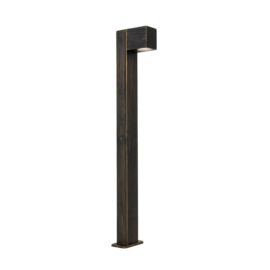 QAZQA Baleno Industrielle Stehleuchte für den Außenbereich aus Aluminium und Glas in Gold/Messing, Höhe: 80 cm, IP44, dimmbar mit LED - Bild 2