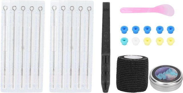DIYelecs Tattoo-Kit Handstick Tattoo-Stift-Set, Schwarz, 7RL - Bild 1