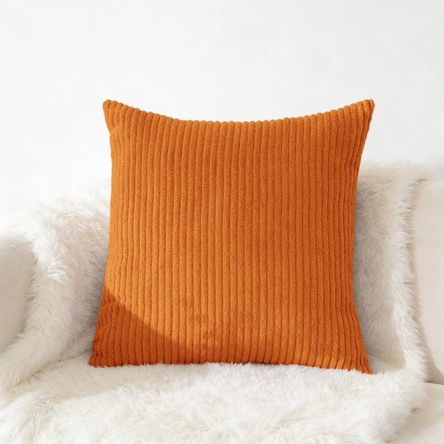 JMG Clothing Cord Kissenbezug aus weichem Flanell in Orange, B/H: 70 x 70 cm - Bild 1