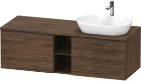 Duravit Waschtischunterschrank D-Neo in Nuss dunkel mit 2 Auszügen und 1 Platte, B/T/H: 140 x 55 x 45,9 cm - Bild 1