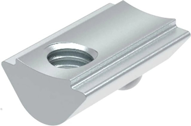Fath Nutenstein Item System M4 Einschwenkbar Nut 6 aus verzinktem Stahl in Silber, 10 Stück - Bild 1