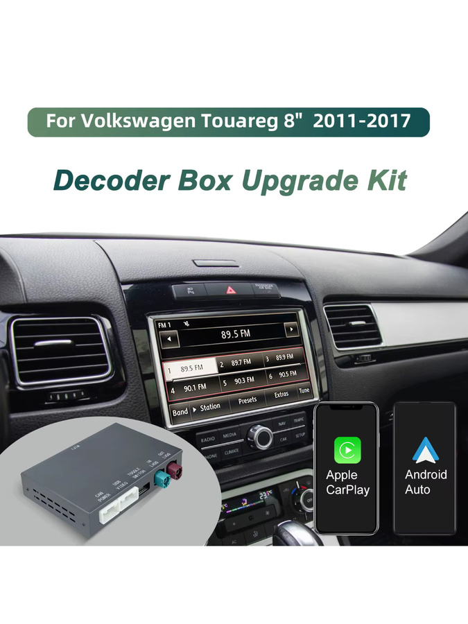 ANYFAR Kabelloses CarPlay und Android Auto Nachrüstkit für VW Touareg mit 8-Zoll-Bildschirm (2011-2017), Schwarz, mit Wi-Fi und Bluetooth - Bild 5