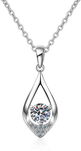 POMOiii Halskette 925 Silber, Moissanite, Damen - Bild 1