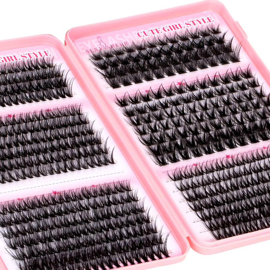 SEXYSHEEP Wimpernverlängerungs-Set mit Wimpernbüscheln, Wimpernkleber und Versiegelung, Unisex - Bild 4