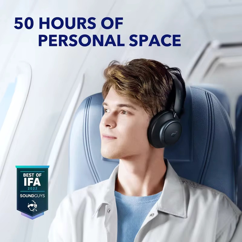 Soundcore by Anker Space Q45 Over-Ear Kopfhörer mit Adaptive Active Noise Cancelling in Schwarz - Bild 3