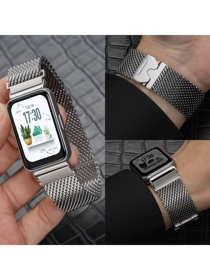 CHIICSMART Uhrenarmband Edelstahl, Milanaise, Silber, Unisex - Bild 5