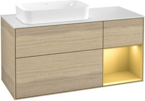 V&B Waschtischunterschrank Finion mit Wandbeleuchtung, Breite: 120 cm, Höhe: 50,1 cm, Tiefe: 50,1 cm - Bild 1