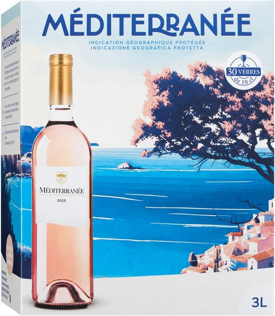 Les Vins du Littoral Méditerranée Rosé IGP, trocken, Roséwein, 2025, 3 l - Bild 1