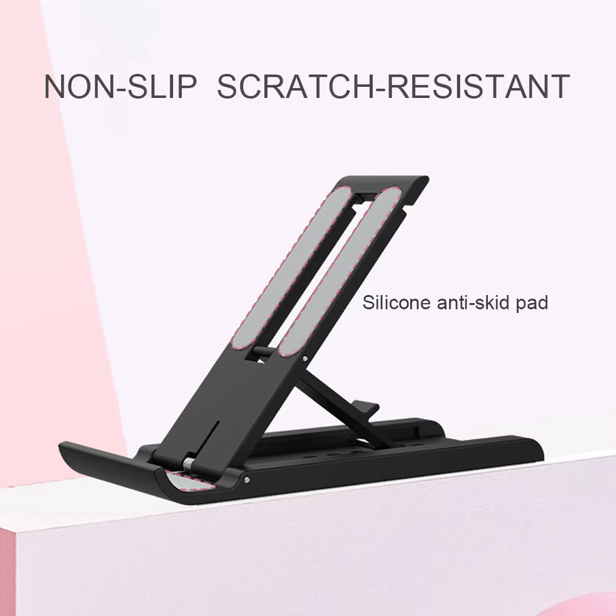 Tragbarer und faltbarer Handy-Ständer für iPad, iPhone und Samsung S23, skalierbarer Desktop-Halter in Weiß - Bild 4