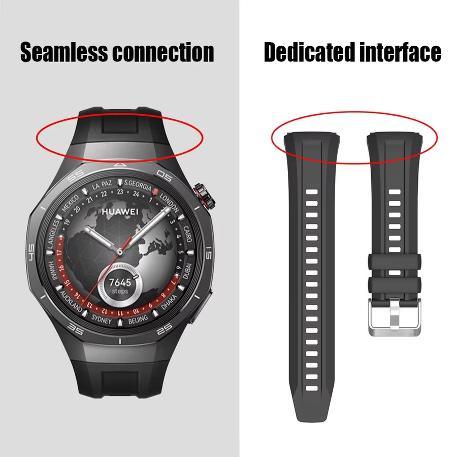 HUAWEI Uhrenarmband Silikon, Schwarz, Unisex - Bild 2