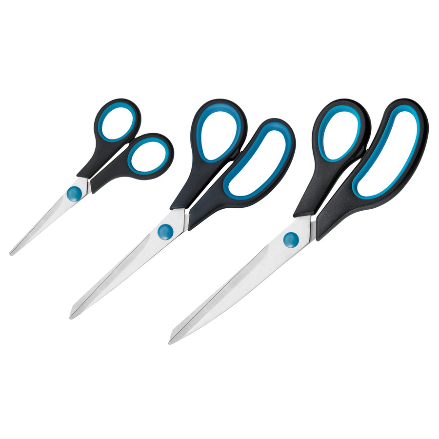 Westcott Universalschere Easy Grip Set in Schwarz und Blau aus Edelstahl mit den Größen 140 mm, 201 mm und 247 mm - Bild 2