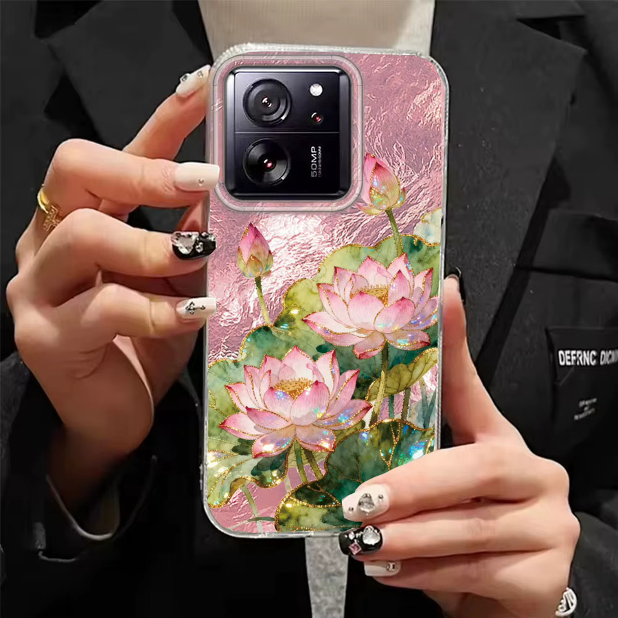 Handyhülle mit Koreanischem Lotus Blume Design für Xiaomi 13T 14T Pro 11 Lite Poco X5 X6 X7 M6 C65 C61 M5S in Multicolour - Bild 2