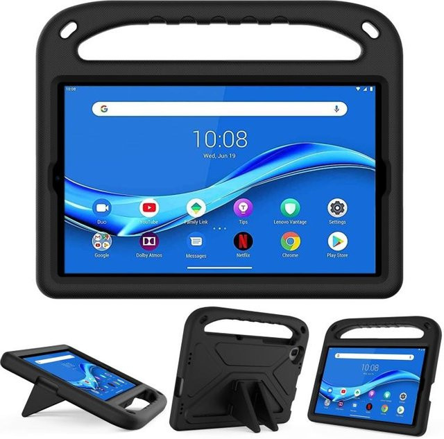 Stoßfeste EVA Schutzhülle mit Dreieckshalterung für Lenovo Tab M10 FHD Plus TB-X606F / TB-X606M in Schwarz - Bild 1