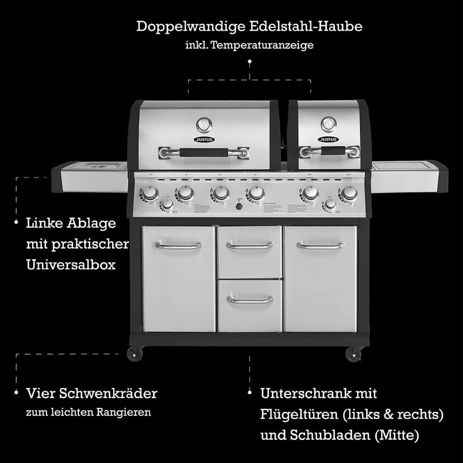 Justus Gasgrill Mars Pro mit 6+2 Brennern - Bild 2