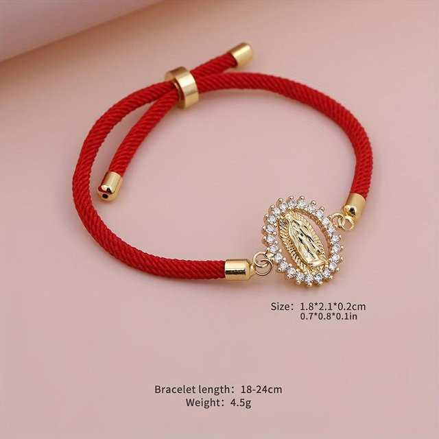 Seilarmband, Zirkonia, rot, Unisex - Bild 1