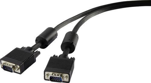 Renkforce VGA Anschlusskabel mit Ferritkern, 5,00 m, Schwarz, RF-4212501 - Bild 1