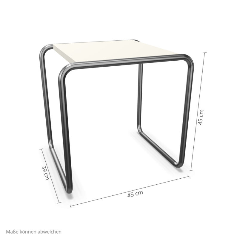 Thonet B 9 Beistelltisch mit Stahlrohr Gestell in Weiß - Bild 2