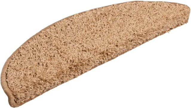 vidaXL Treppenmatten 15 Stück Beige, selbstklebend und rutschfest, B/T/H: 56 x 17 x 3 cm - Bild 1