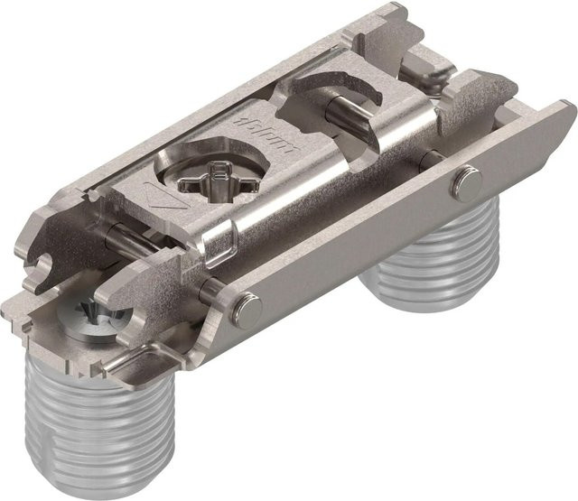 Blum Exzenter-Montageplatte Clip Gerade aus Stahl in Nickeloptik mit 0 mm Distanz - Bild 1