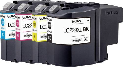 Brother Original Tintenpatronen Kombi-Pack LC-229XL Schwarz, Cyan, Magenta, Gelb für Inkjet-Drucker - Bild 1