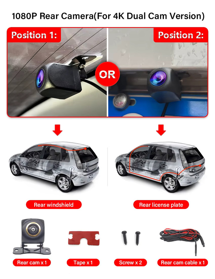 CARBAOHUI Plug & Play Dashcam für Volkswagen VW Taigo Passat B8 CC Golf Arteon Sharan Magotan in Schwarz - Bild 4