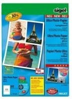 sigel Ultra-Foto-Papier DIN A4 hochglänzend für Inkjet 190 g/qm weiß - Bild 1