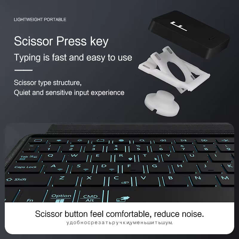 Lenovo Tastaturhülle mit TrackPad für Tab M11 11 Zoll TB-330FU und Xiaoxin Pad 2024 11 TB-331FC in Schwarz - Bild 4