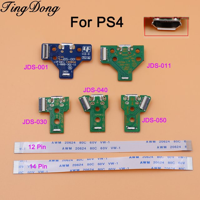 TingDong Ersatz Micro-USB Ladeanschlussplatine JDS-001 JDS-011 JDS-030 JDS-040 JDS-055 für PS4 Pro Controller - Bild 1