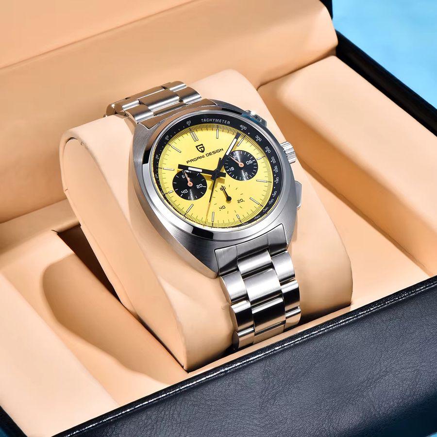 PAGANI DESIGN Chronograph, Quarz, Edelstahl, Gold, Silber, Herren - Bild 2