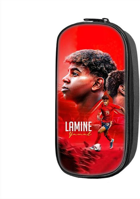 Fancy Style Studio Federmäppchen L-Lamin Yamal Muster in Rot mit großem Fassungsvermögen und Reißverschluss - Bild 1