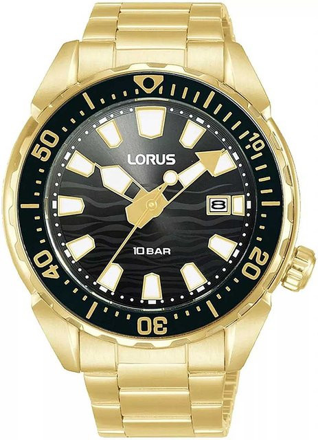 Lorus Armbanduhr, Sports Diver, Quarz, Edelstahl, 41 mm, Herren, Schwarz - Bild 1